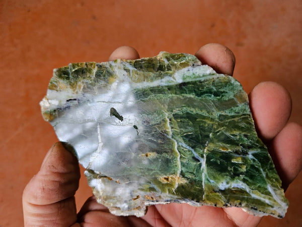 Polished Green Opal slab GRN98.