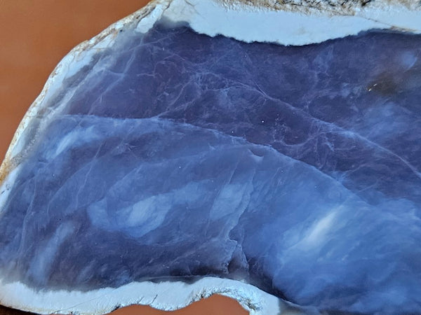 Purple Chalcedony polished slab PU128