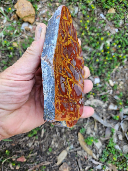 Polished Noreena Jasper slab. NJ451