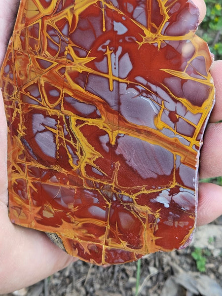 Polished Noreena Jasper slab. NJ451