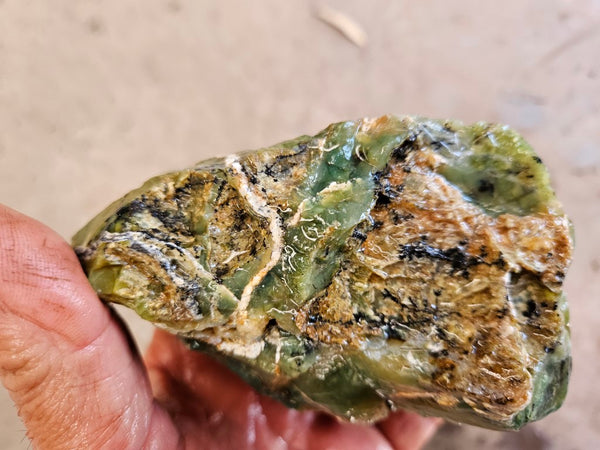 Green Opal  rough.  GOR 123