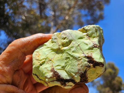 Lime magnesite rough – GemstoneGeeks.