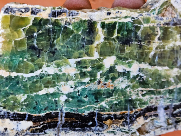Polished Green Opal slab GRN100.
