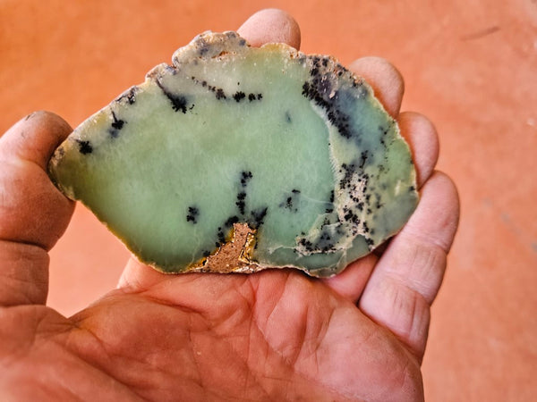 Polished Dendritic Chrysoprase slab CH451