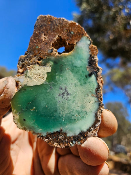 Polished  Chrysoprase slab CH452