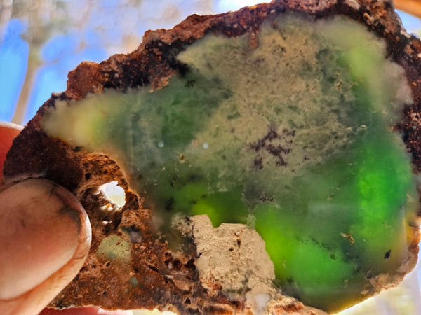 Polished  Chrysoprase slab CH452