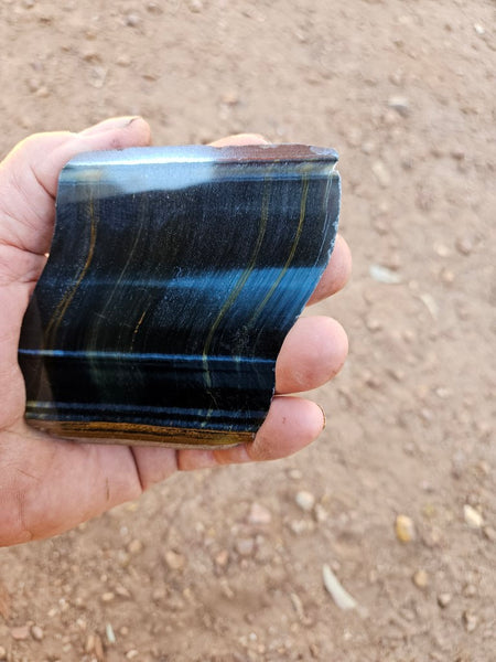 Polished African Tiger Eye slab TEA102