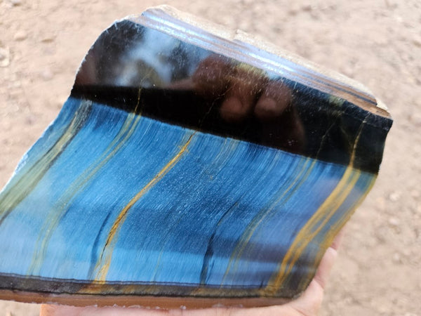 Polished African Tiger Eye slab TEA107