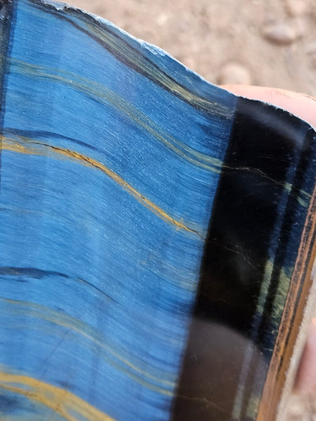 Polished African Tiger Eye slab TEA107