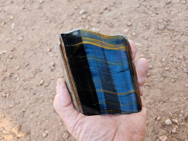 Polished African Tiger Eye slab TEA107