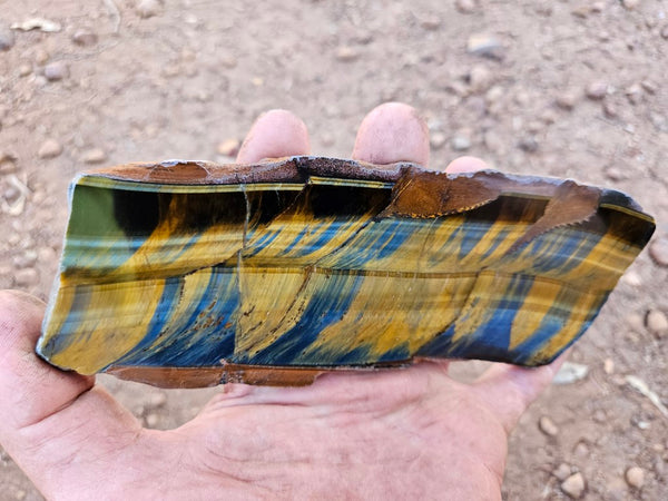 Polished African Tiger Eye slab TEA106