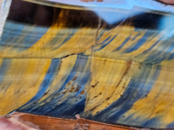 Polished African Tiger Eye slab TEA106