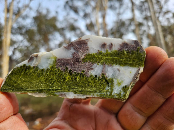 Epidote, Quartz & Axinite slab EPI69