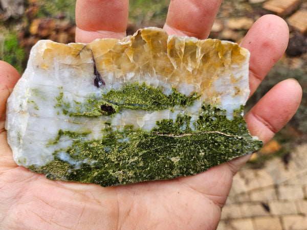 Epidote, Quartz & Axinite slab EPI70