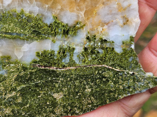 Epidote, Quartz & Axinite slab EPI70