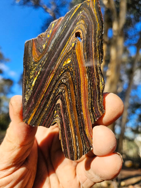 Polished Tiger Iron slab TI317