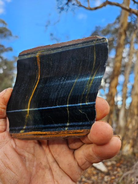 Polished African Tiger Eye slab TEA103