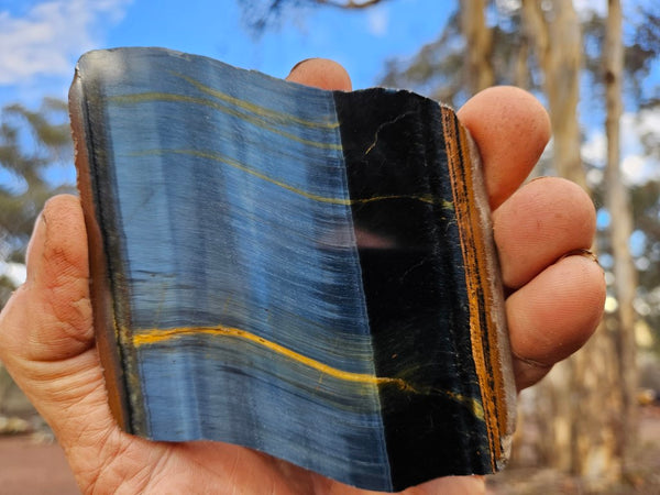 Polished African Tiger Eye slab TEA103