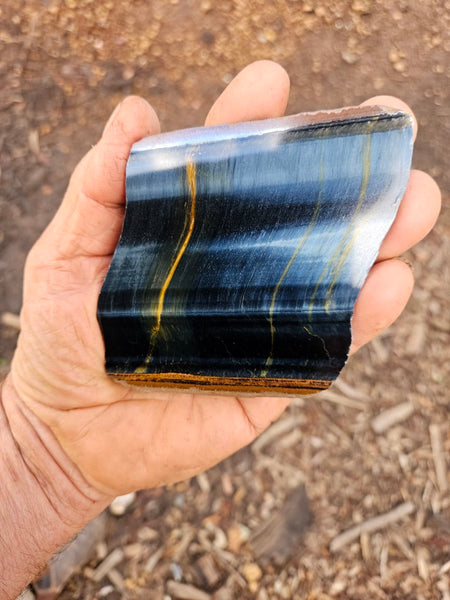 Polished African Tiger Eye slab TEA103