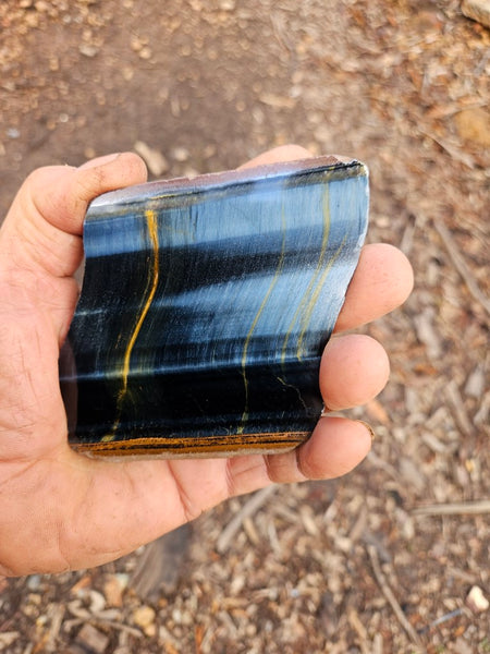 Polished African Tiger Eye slab TEA103