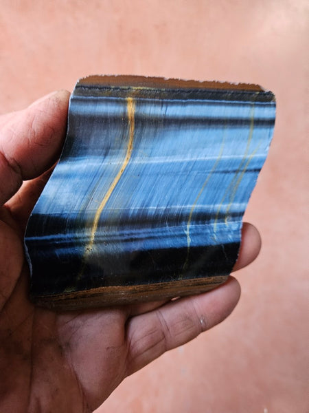 Polished African Tiger Eye slab TEA103