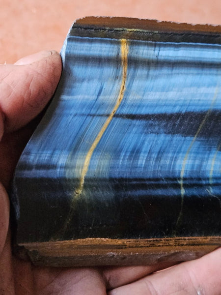 Polished African Tiger Eye slab TEA103