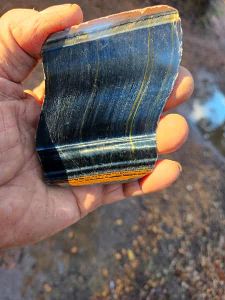 Polished African Tiger Eye slab TEA104