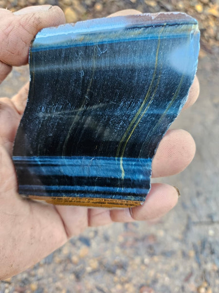 Polished African Tiger Eye slab TEA104