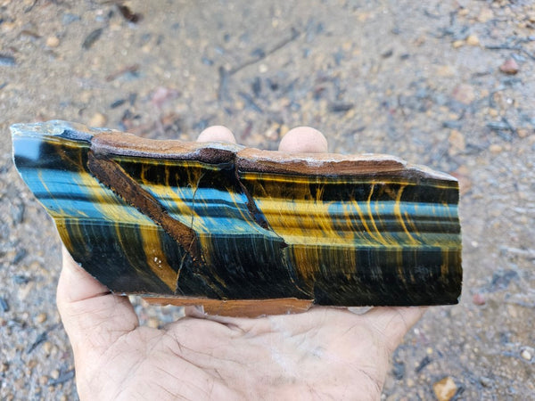 Polished African Tiger Eye slab TEA105