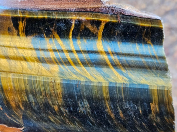 Polished African Tiger Eye slab TEA105