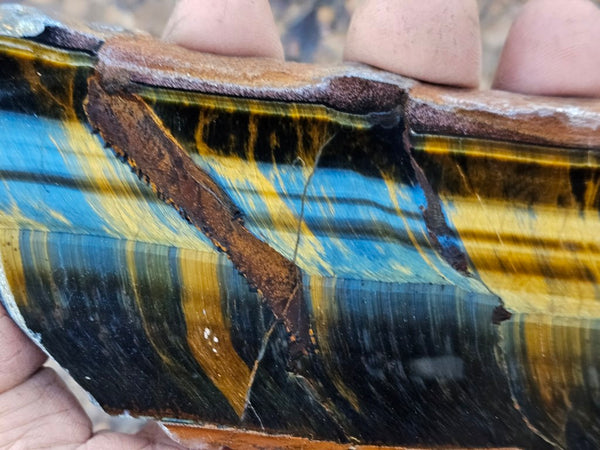 Polished African Tiger Eye slab TEA105