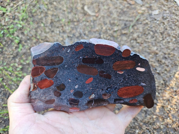 Jelly Bean Jasper polished slab JBJ342