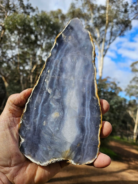 Purple Chalcedony polished slab PU133