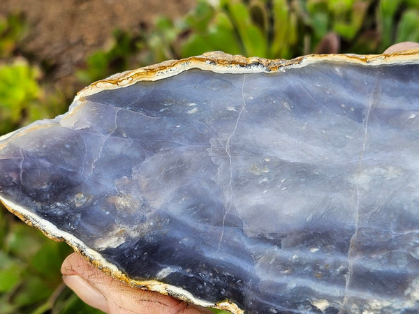 Purple Chalcedony polished slab PU133