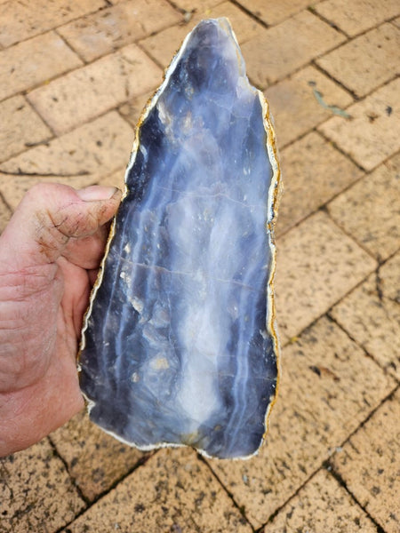 Purple Chalcedony polished slab PU133