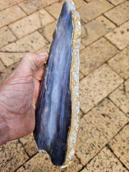 Purple Chalcedony polished slab PU133