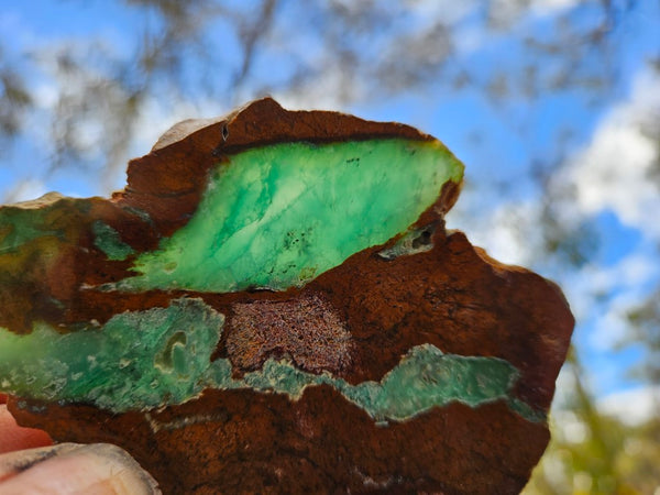 Polished  Chrysoprase slab CH460