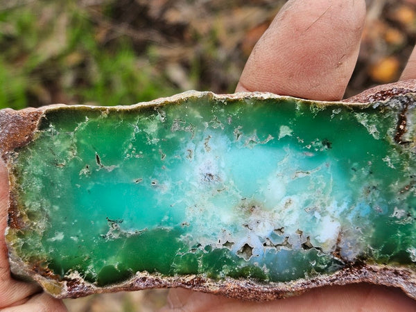 Polished  Chrysoprase slab CH461