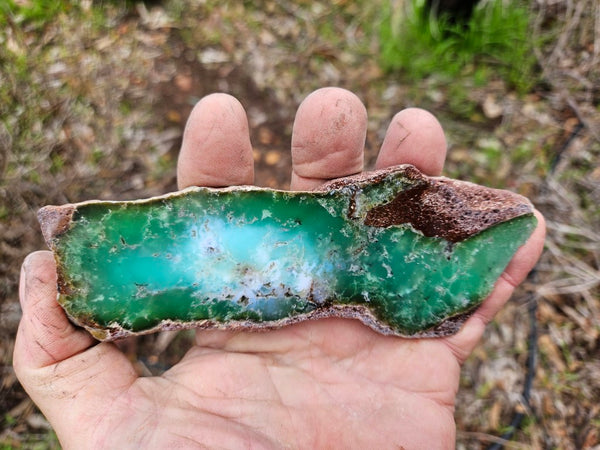 Polished  Chrysoprase slab CH461