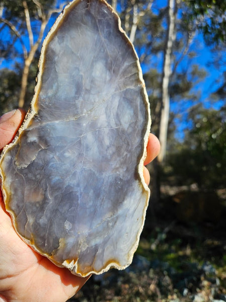 Purple Chalcedony polished slab PU134