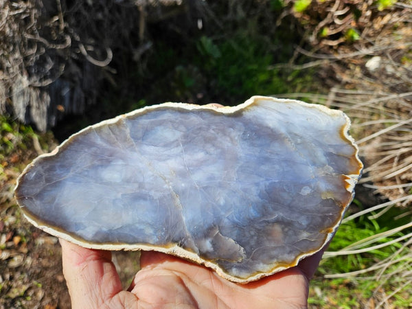 Purple Chalcedony polished slab PU134