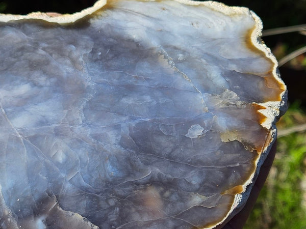 Purple Chalcedony polished slab PU134