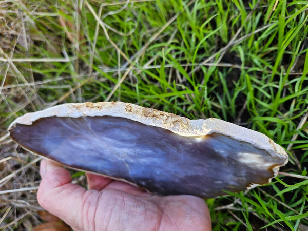 Purple Chalcedony polished slab PU134