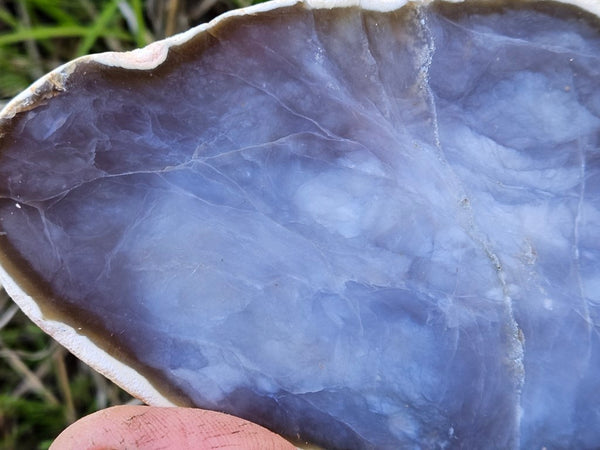 Purple Chalcedony polished slab PU134