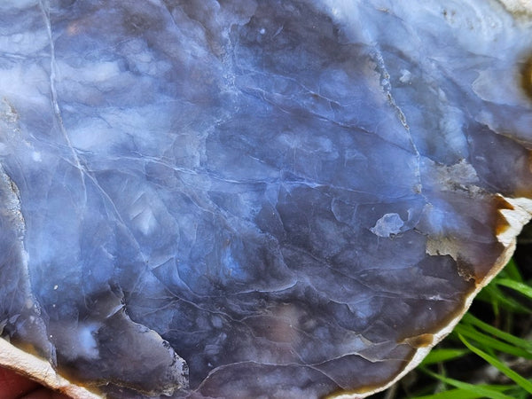 Purple Chalcedony polished slab PU134