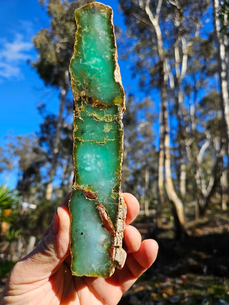 Polished  Chrysoprase slab CH463