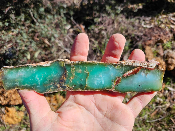 Polished  Chrysoprase slab CH463