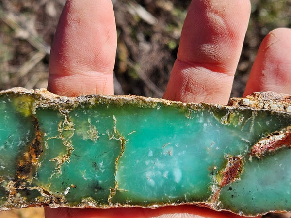 Polished  Chrysoprase slab CH463