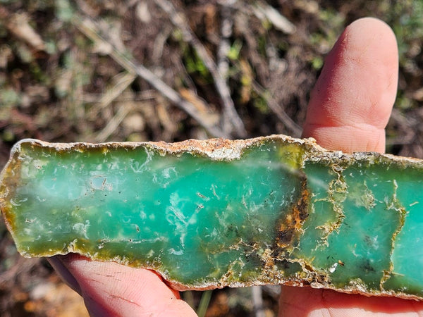 Polished  Chrysoprase slab CH463