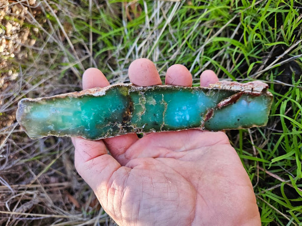 Polished  Chrysoprase slab CH463